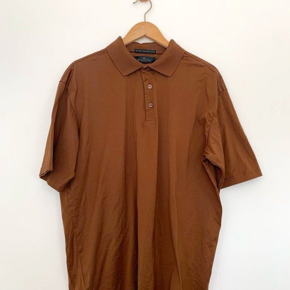 Bugatchi - Rich Brown Polo - Size L - Picture 2 of 7